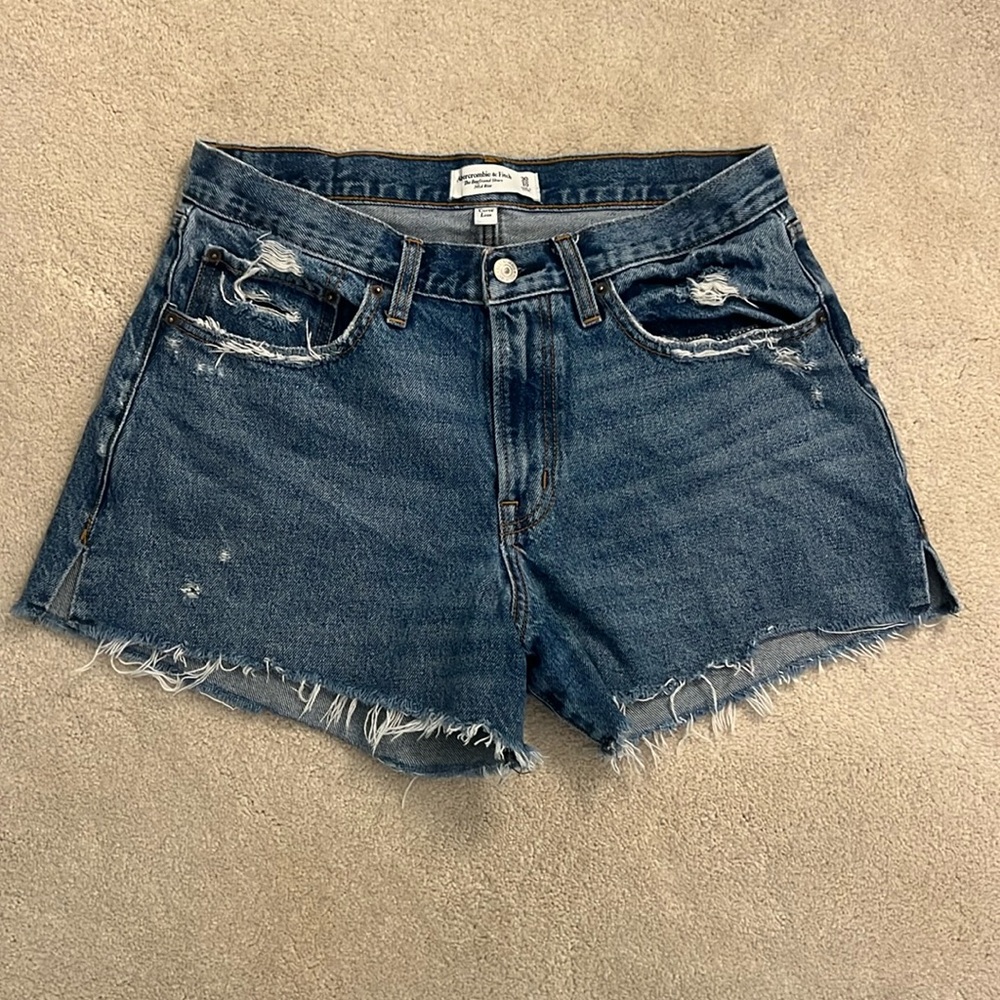 A & F Curve Love Mid Rise Boyfriend Shorts